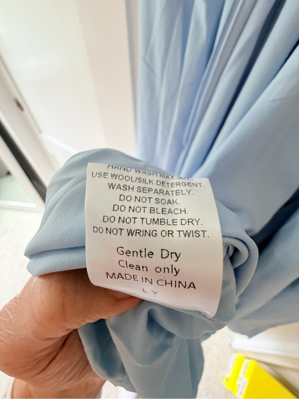 Light Blue Midi Dress β’ Square Neck β’ Back Corset β’ Size 10 / Large β’ Auraxe - Picture 7 of 11